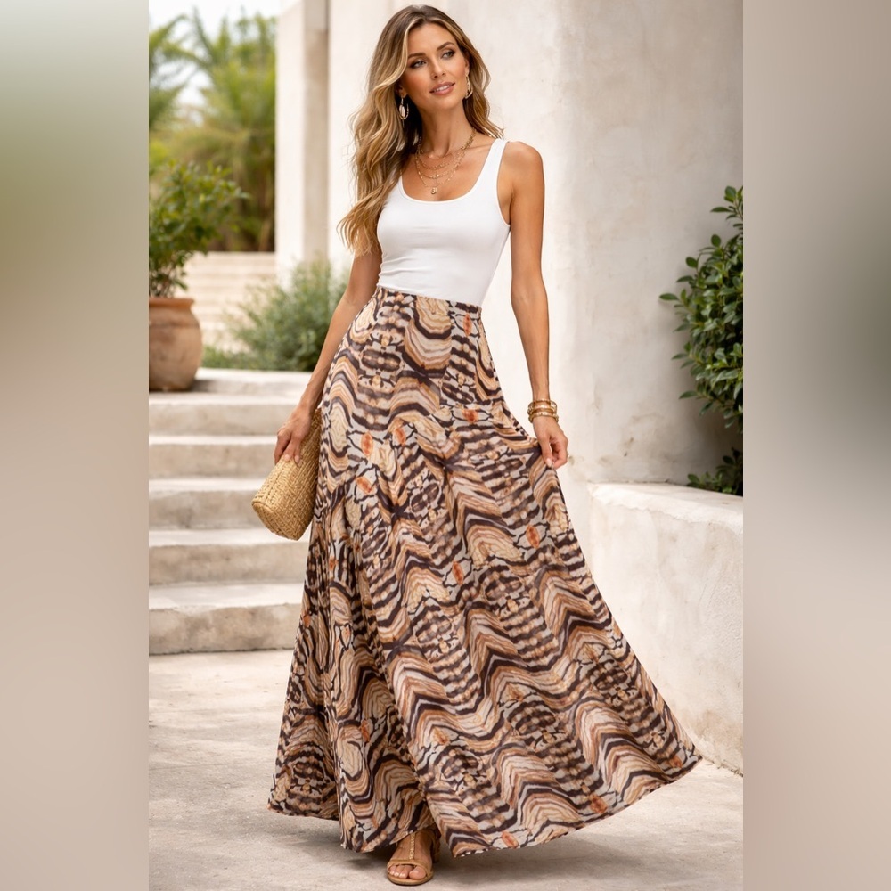 London Jean Maxi Skirt – Effortless Boho Elegance in Motion